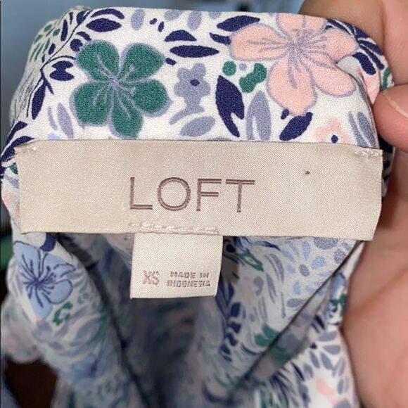 Loft Floral Print Top Boho Cottage Core Summer Spring Prairie Feminine - Picture 4 of 6